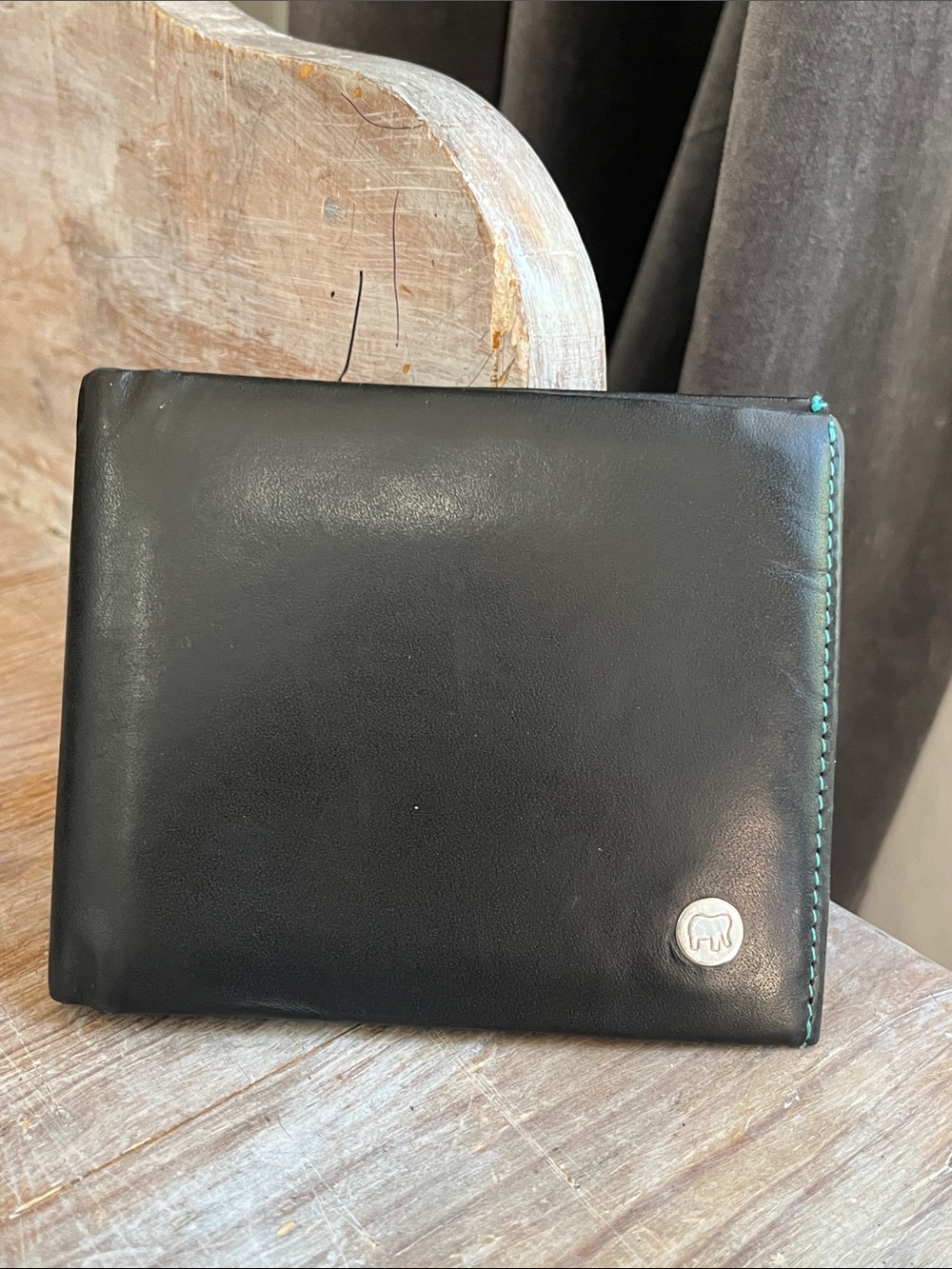 🐘 Mywalit Mens Bifold Wallet Black Leather Colorful Interior